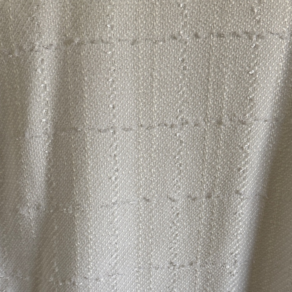 Ann Taylor White Tweed Pocket Shift Dress with Navy Trim - Picture 6 of 8